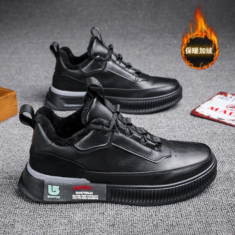 Winter Adult Men Casual Shoes Light Outdoor Men Shoes Keep warm Cold protection Men Sneakers Non-slip black Cotton shoes