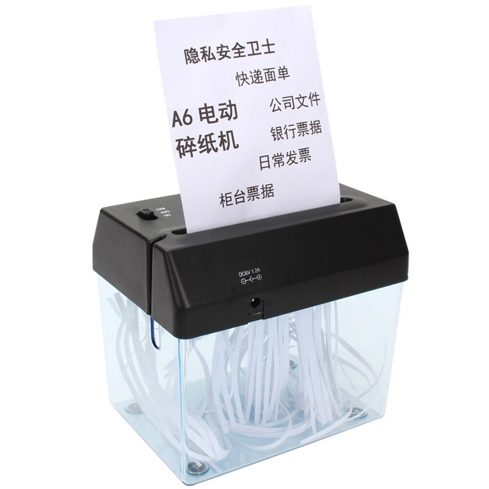 Mini Electric Shredder A6Crusher Paper Documents Cutting Machine with Letter Opener for Home Office Desktop FKU66
