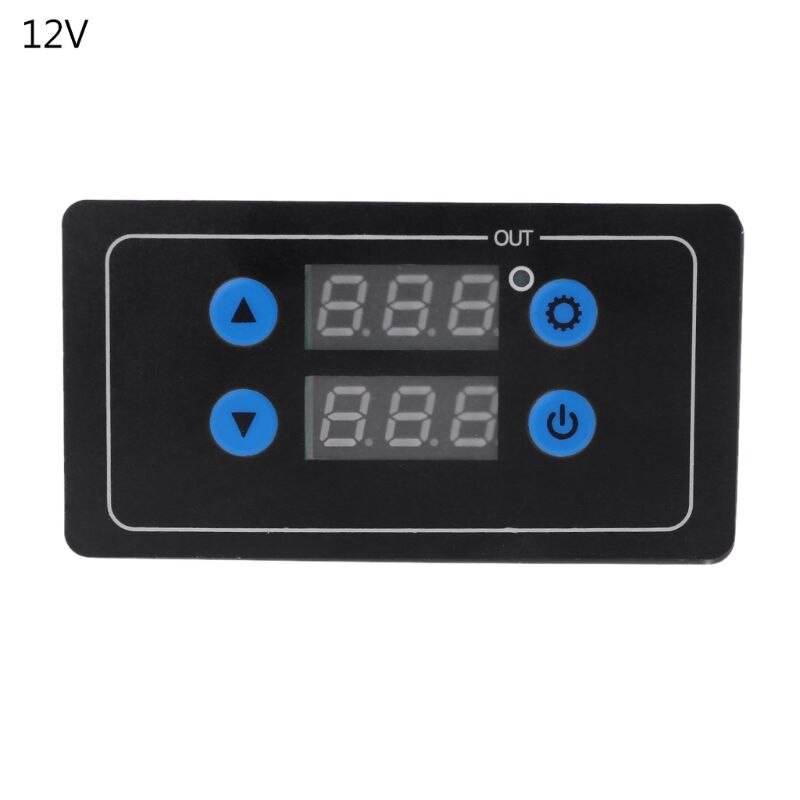 0.1s-999h afteltimer programmeerbare cyclusbesturingsmodule tijd-dagrelais dubbel display timerrelais 5v/12v/220v: 12v