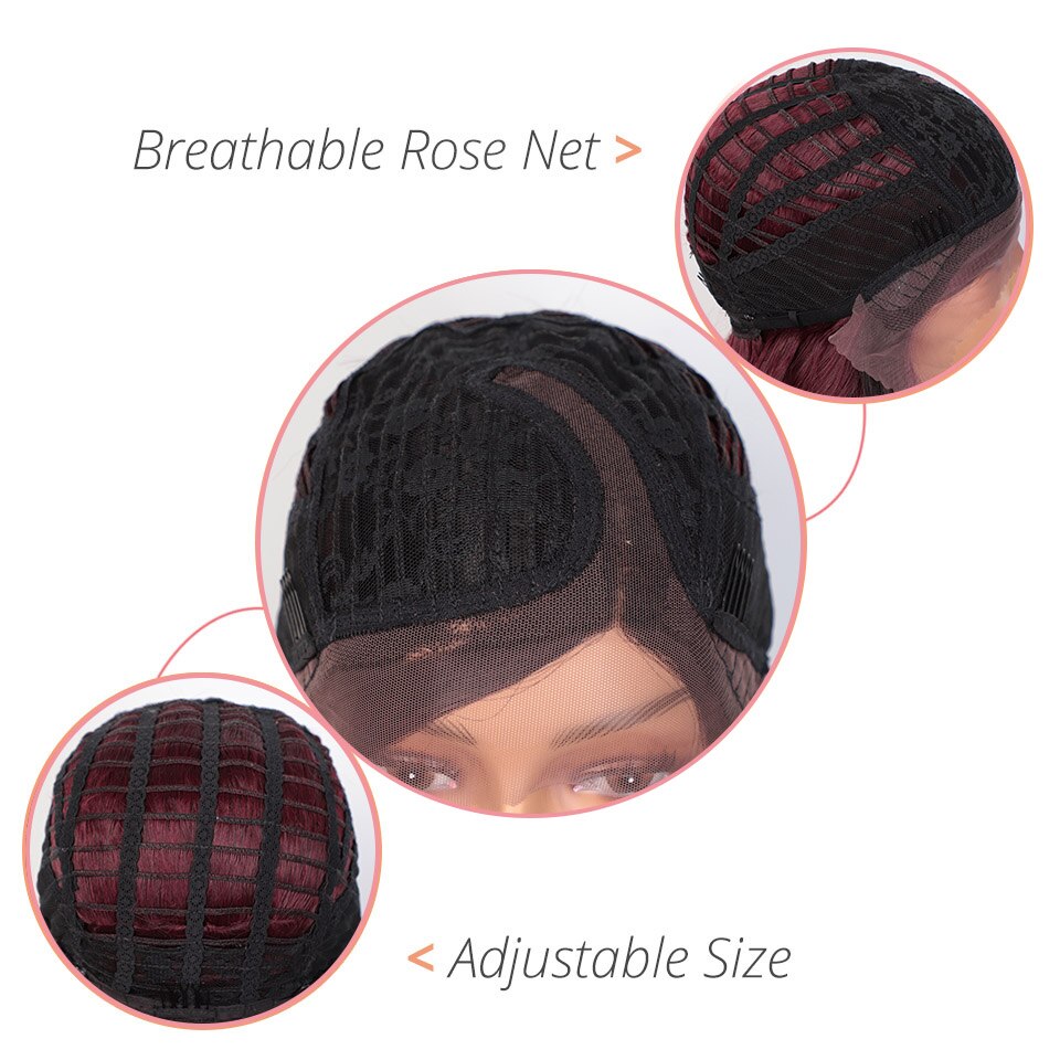 AISI królowe długie faliste koronkowe peruki dla kobiet wino czerwone czarne syntetyczne koronki przodu peruka częściowe naturalne codzienne włosy dla kobiet