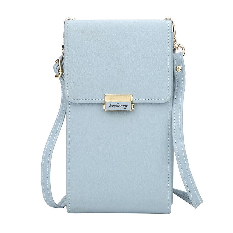 Sacos de ombro das mulheres novas bolsas de telefone senhoras ferrolho bolsas multifuncional crossbody sacos para meninas do sexo feminino carteira titular do cartão: Céu Azul