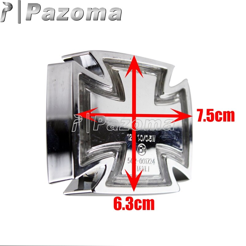 Vredesteken Overwinning Schaar Hand Led-achterlicht Custom Vintage Achterrem Kentekenverlichting Voor Harley Chopper Cafe Racer: chrome cross