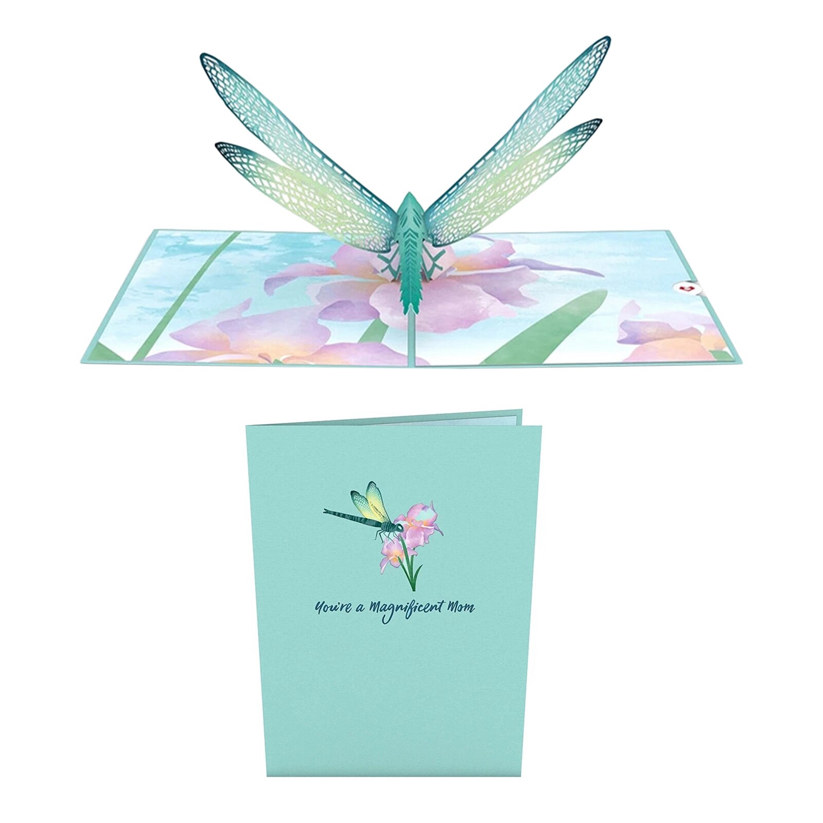 1pc 3D Dragonfly Up Greeting Card Get Well Wedding Invitation
