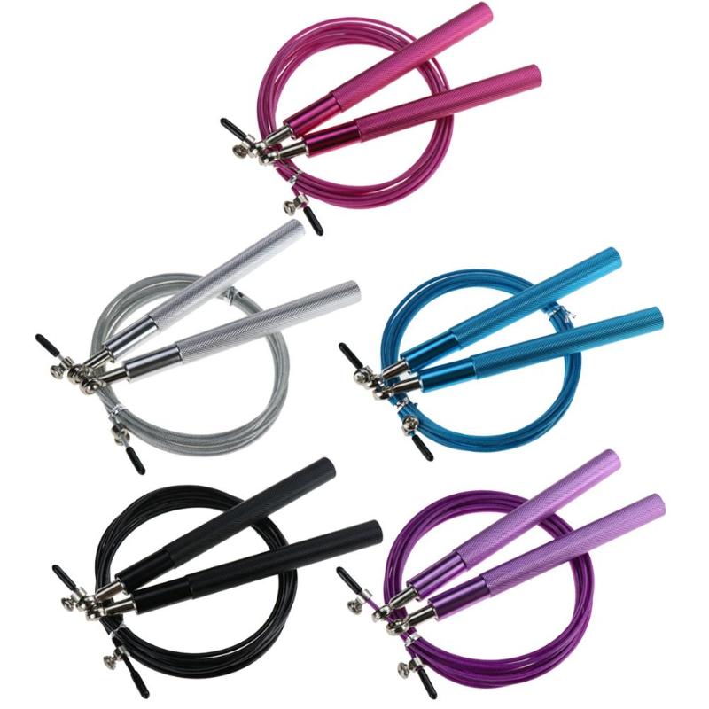 Aluminum Handle Steel Wire Jump Rope Ball Bearing Skipping Rope Steel Wire Outdoor Fitness Body Building Equipments Jump Rope
