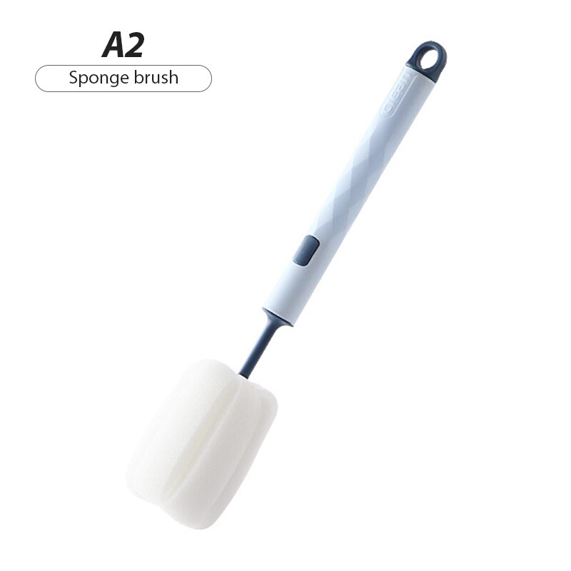 Removable Sponge Baby Cup Bottle Brush Kitchen Cleaning Tool Bottle Cleaning Cleaning Brush Glass Cup Cleaning Brush: Style-02