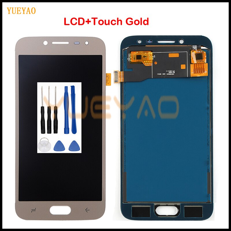 5.0inch TFT LCD For Samsung Galaxy J2 Pro J250 J250F SM-J250F/DS Touch Screen Digitizer Assembly Free Tool: Gold LCD With Tool