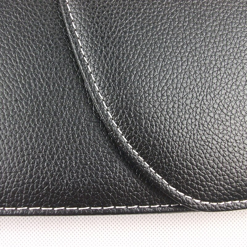 A4 Fichario Document Organize File Folder Foldable Padfolio Briefcase Notebook with Calculator Leather Office Manager Case Bag