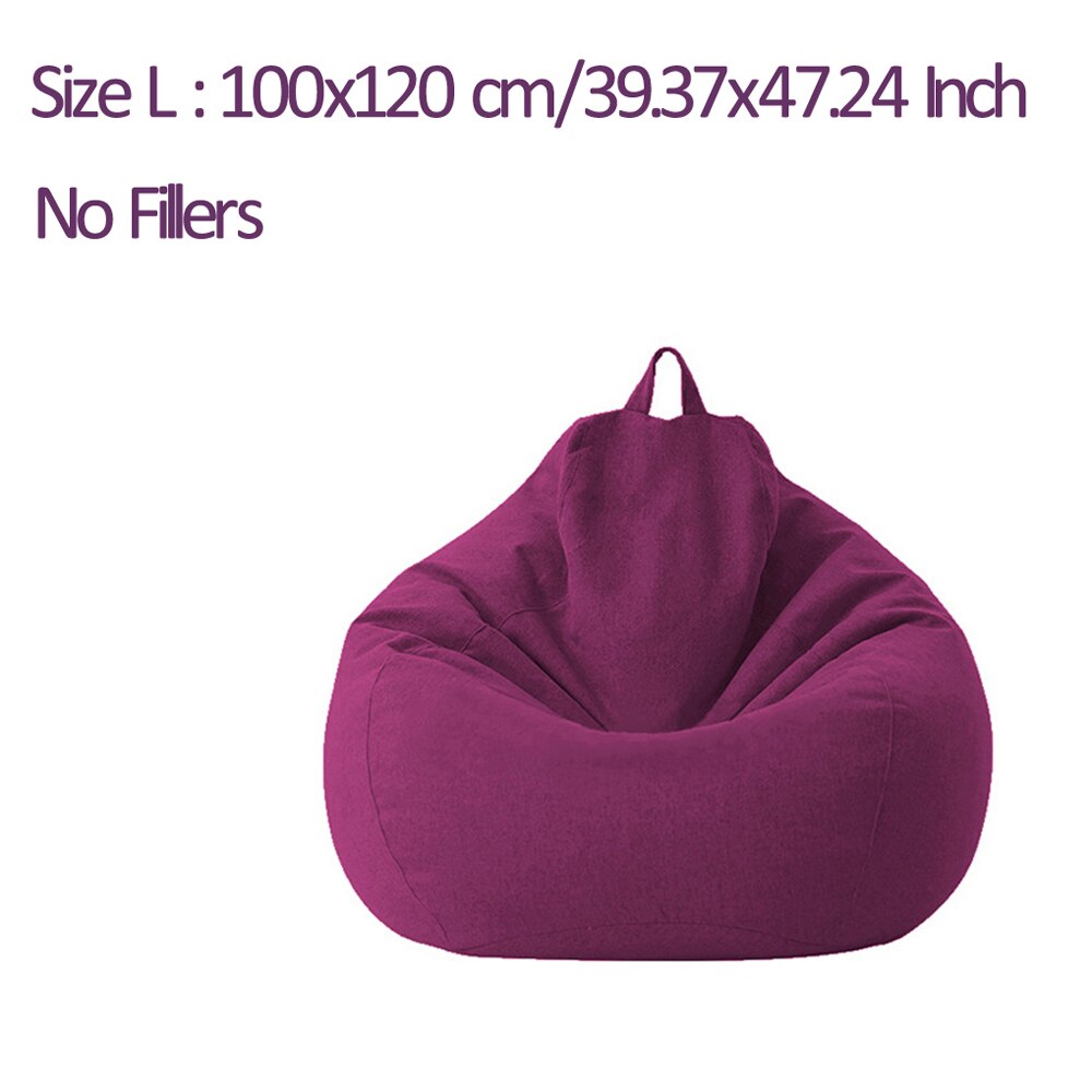 Sitzsack Sofa Stuhl keine füllstoff Tuch stuhl liege sitz sitzsack kissen Große Sitzsack Gefüllte Lagerung für freundlicher Erwachsene 70*80cm: L Violett