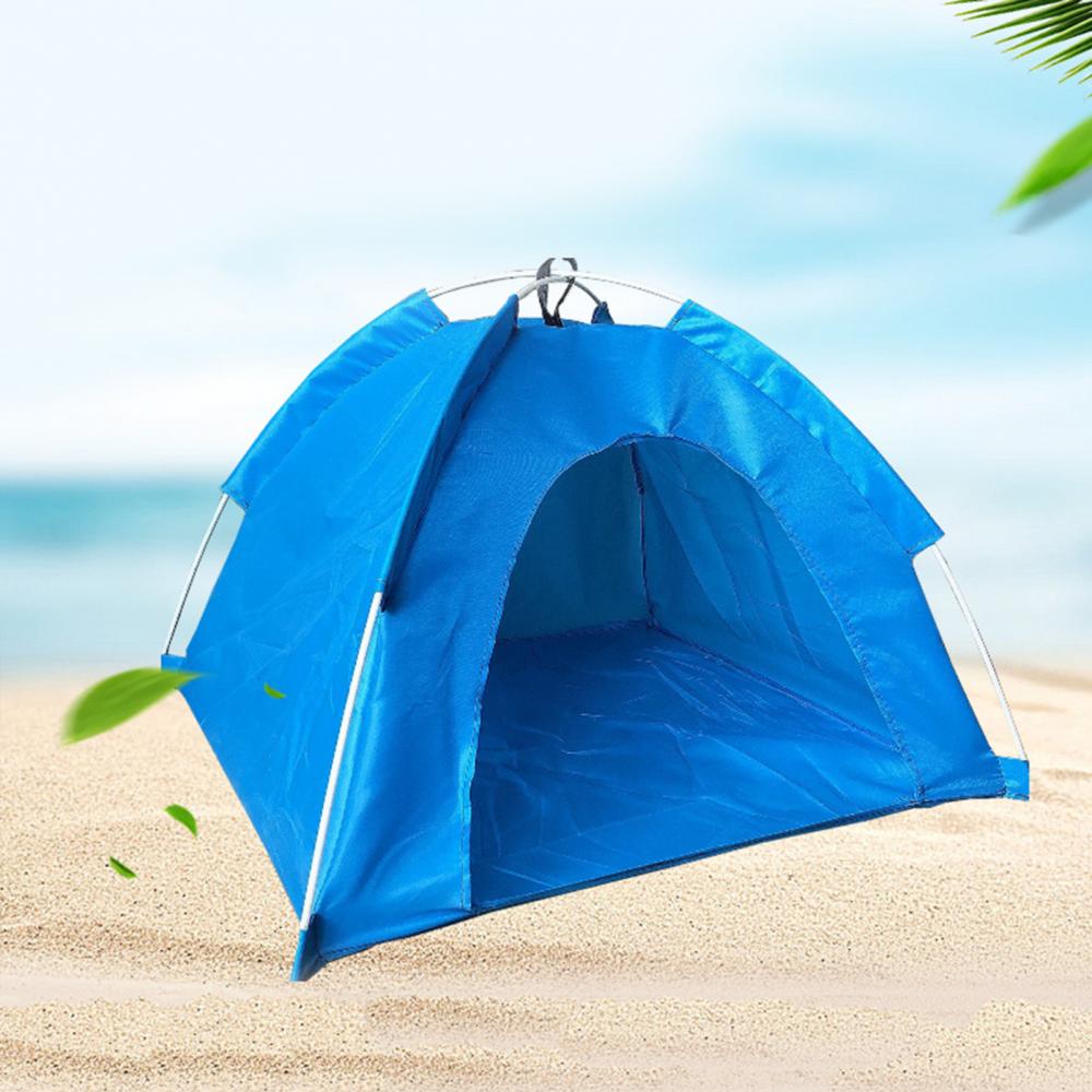 Indoor Outdoor Huis Ademend Portable Wasbaar Pet Puppy Kennel Hond Kat Glasvezel Vouwen Blauwe Tent Voor Reizen