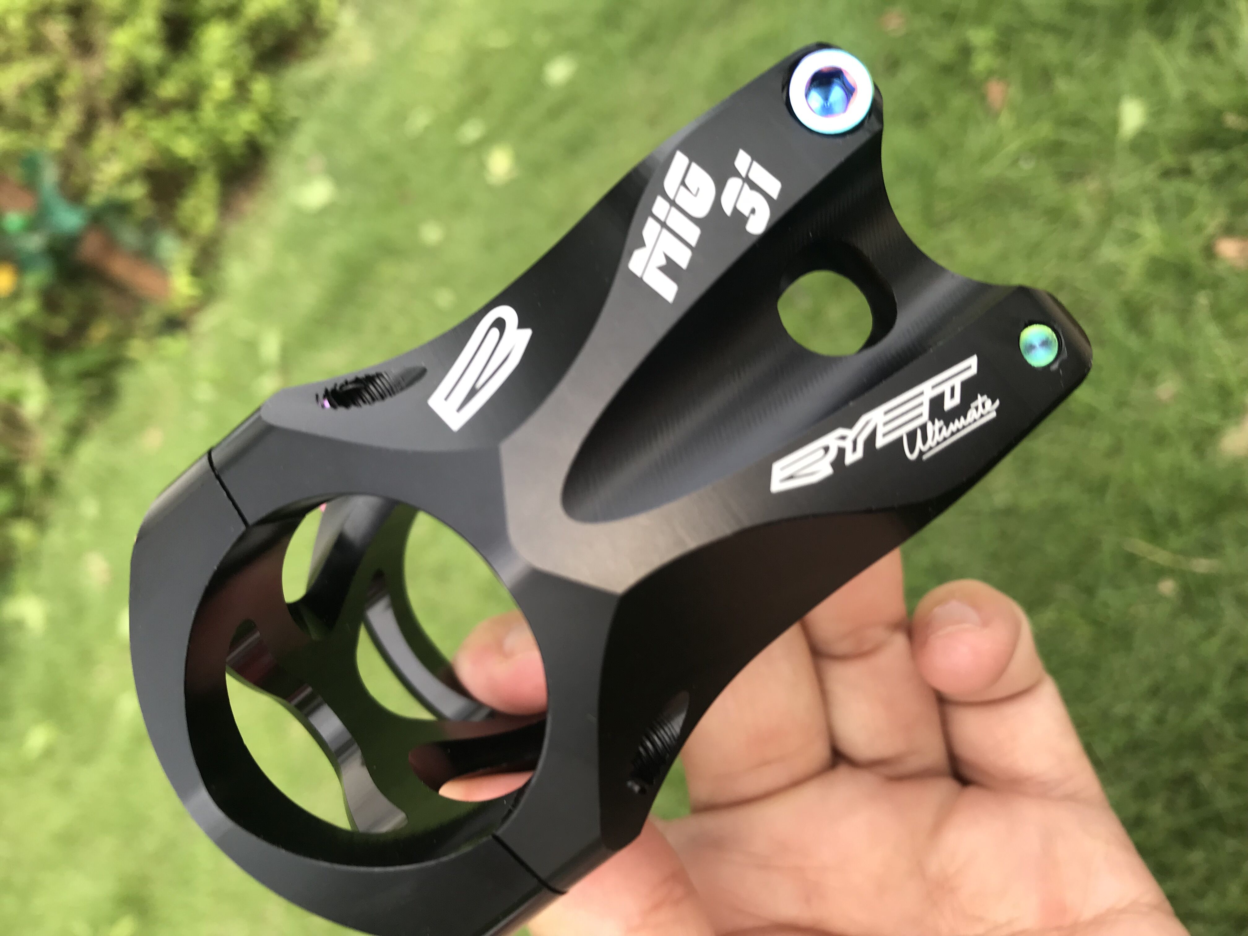 RYET – tige de vélo CNC ultralégère, 45mm, guidon de 31.8mm, 0 degré de montée, FR AM Enduro 28.6mm, pièces de vélo de montagne: titanium ryet BK