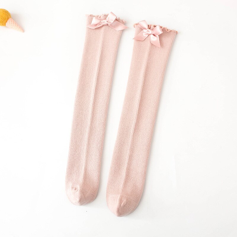 Xia Shuang Needle Bow Lace Cotton In Canister Girl Baby Baby Socks Relent Children Heap Socks: lotus root starch
