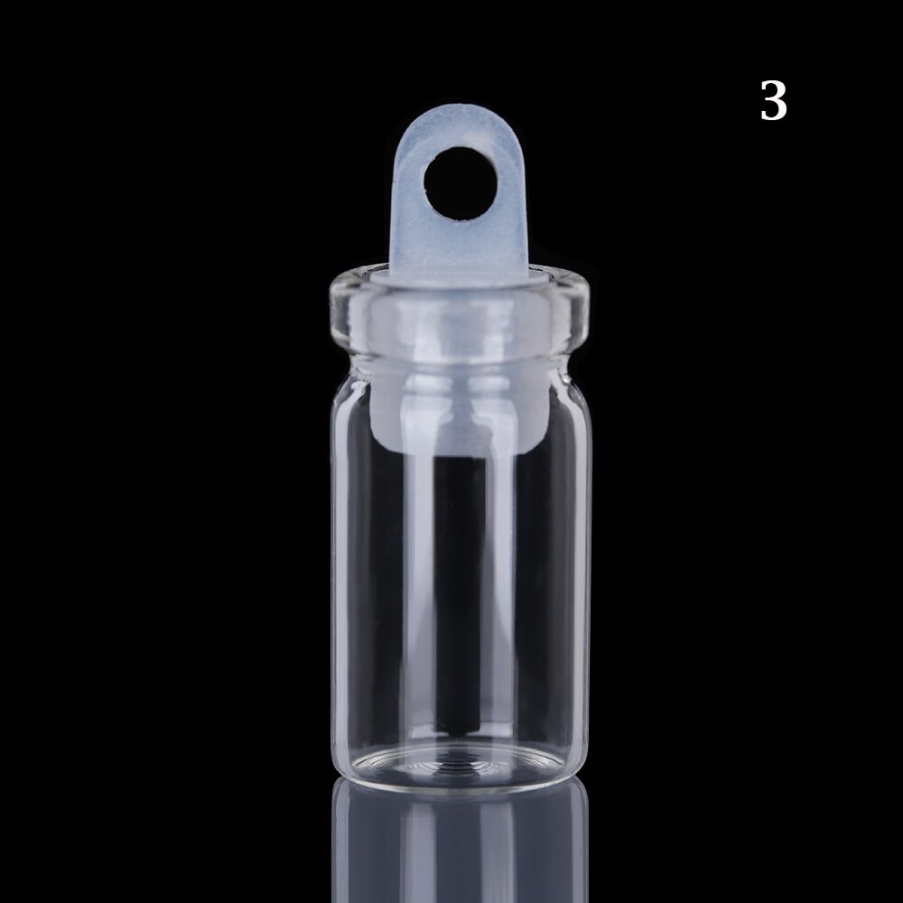 Frascos de cristal con adornos para botella de derrape, botellas de deseos de arcoíris, tapón de corcho, decoración, contenedores DIY, 5 uds.: 3