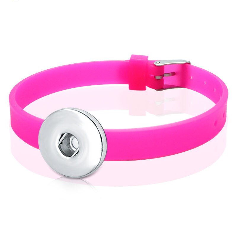 Gioielli fai-da-te colori caramelle bracciale in Silicone con bottone a pressione per donna ragazzi ragazze regalo BS2556: rose