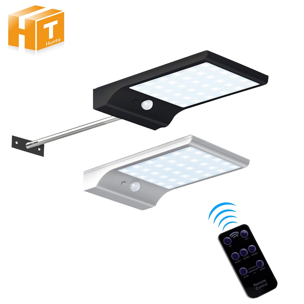 Led Zonne-straat Licht Outdoor Verlichting Pir Motion Sensor Waterdicht Voor Tuin Muur Afstandsbediening Energiebesparende Straat Lampen