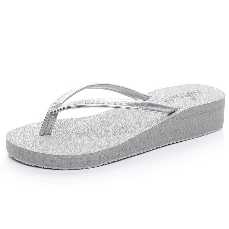 Tongs de plage pour femmes, chaussures à talons inclinés, à la , été