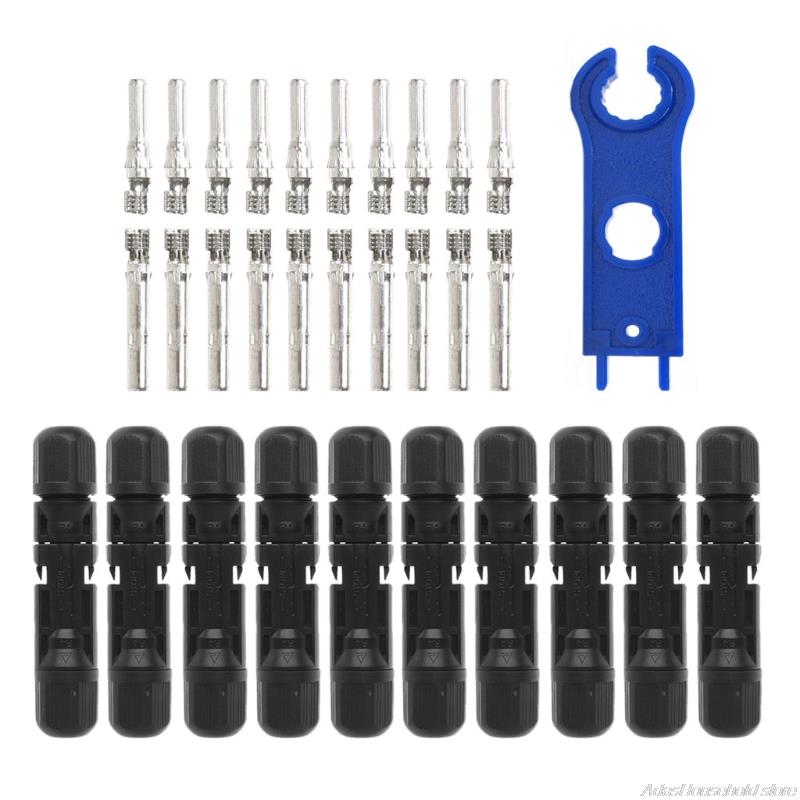 IP68 Solar Panel Cable Connectors Male/Female Solar Wire Adapter with Spanners For Solar Power System (5/10/15Set ): 10