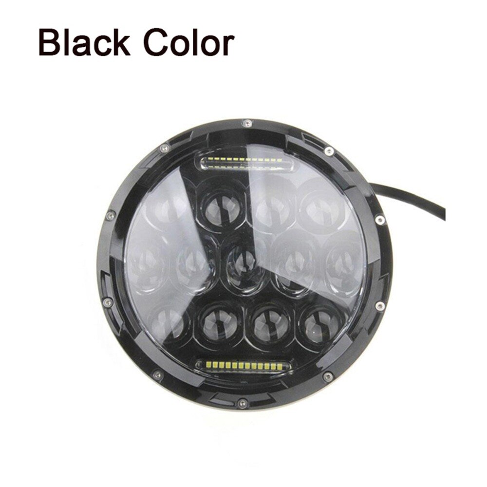 Ecahayaku 7Inch Ronde Led Koplamp 75W Hoge Dimlicht Koplamp Drl H4 Adapter Voor Off-Road 4X4 Wrangler Jk Cj Motorfiets