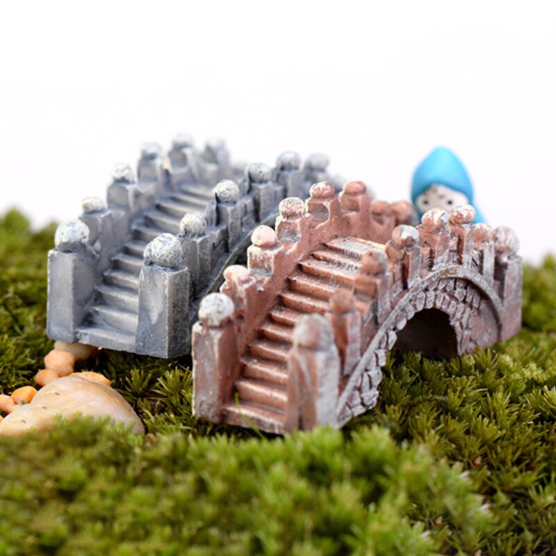 1PC Cute Mini Resin Bridge Miniature Fairy Garden Micro Landscape Home Garden Decoration Resin Crafts