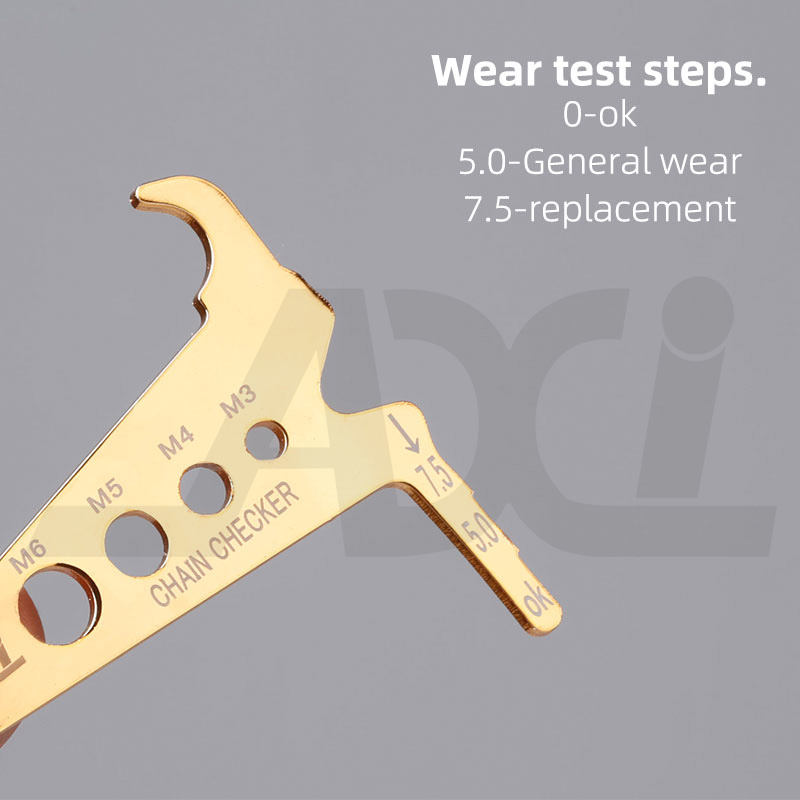 Herramienta de reparación de indicador de desgaste de cadena de bicicleta, medidor de cadenas de carretera de montaña, Regla de medición, accesorios de repuesto para bicicleta