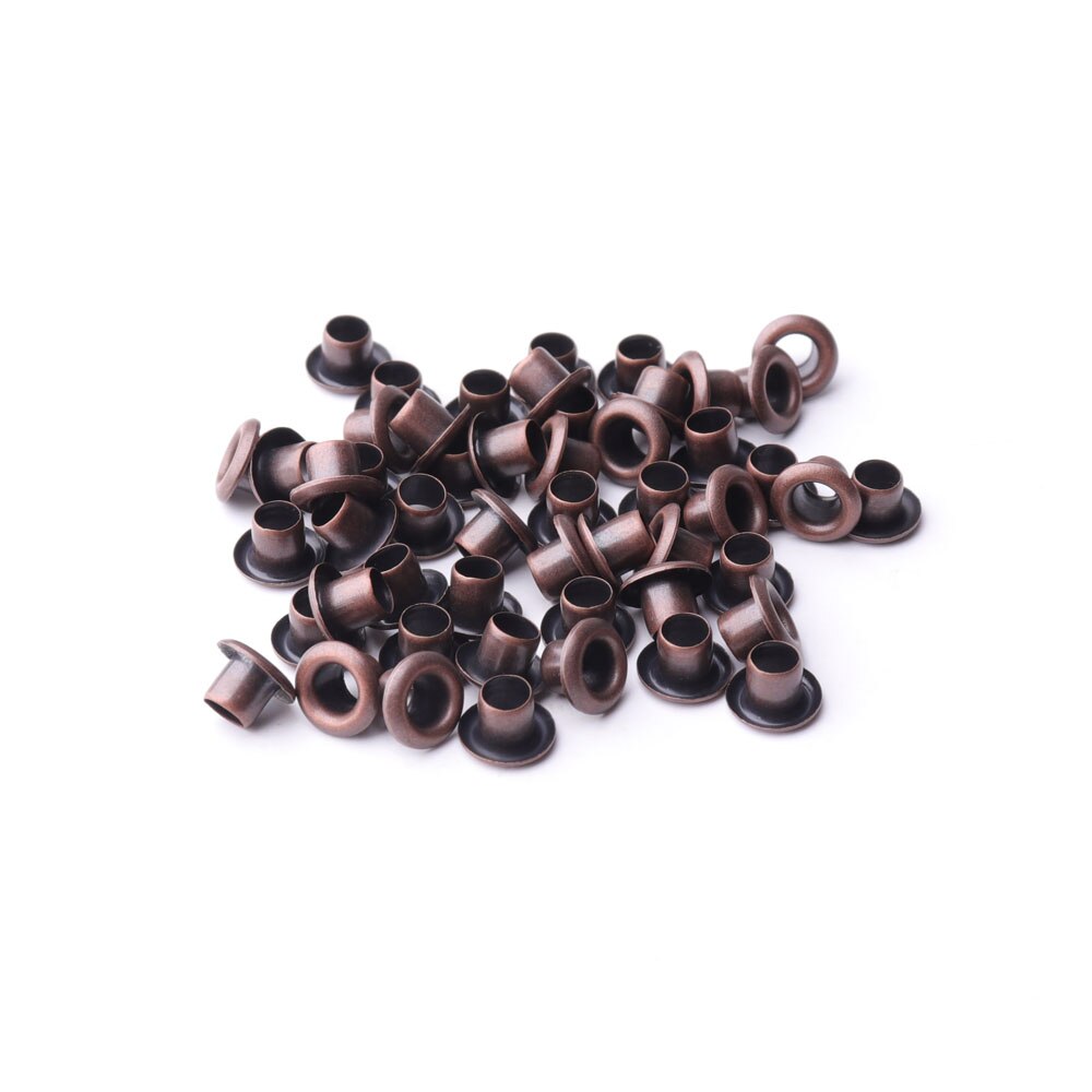 100pcs/lot Eyelet with Washer Leather Craft Repair Grommet Garment Accessories: Antique Copper