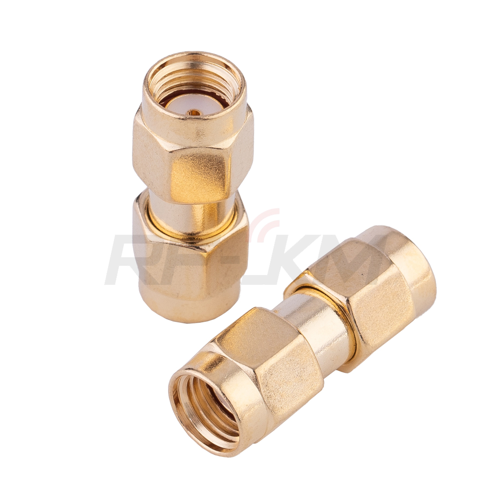 1Pcs Connector Adapter Rp Sma Stekker Naar Sma Stekker Rf Coaxiale Converter Straight