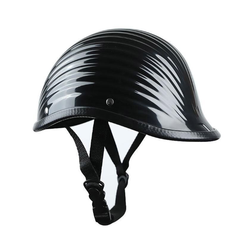 Retro Safety Riding Helmet Adjustable Equestrian Breathable Hat Durable Head Protective Rider Cap: Bright black