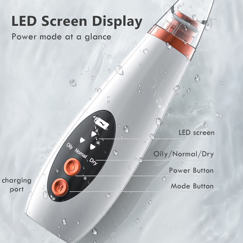 Microdermabrasion Blackhead Remover Vacuum Suction Face Pimple Acne Comedone Extractor Facial Pores Cleaner Skin Care Tools