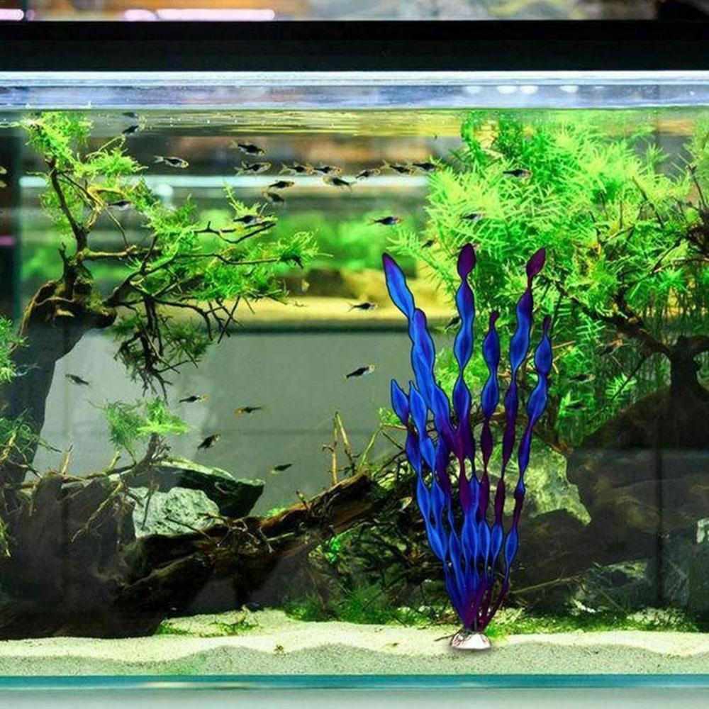 Fish Tank Decoration Aquarium Ornaments Purple Green Artificial Aquatic Plastic Underwater Water Grass Plant Landscape Decor