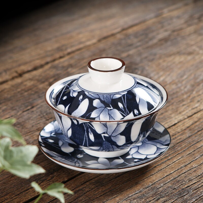 160ml Chinese Traditions Gaiwan Tea Set Bone China Tea Sets Tureen Tea Porcelain Pot Set Antique Kung Fu Tea Cup For Home Travel: B