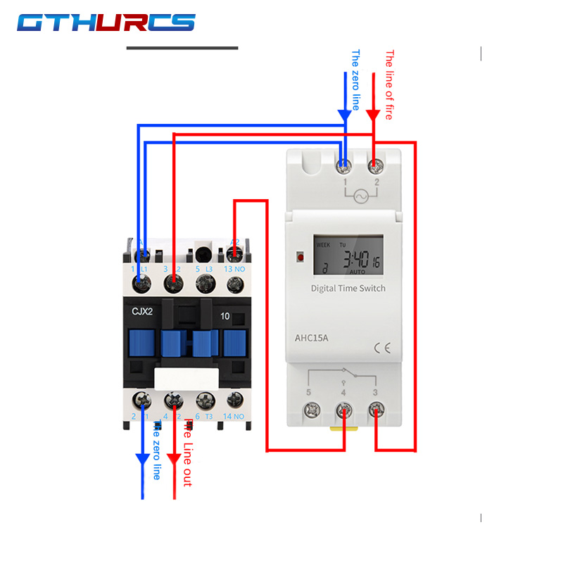 Timer Switch Din Rail Digital TP8A16 weekly programmable electronic microcomputer 30A 220V 230V 6A-30A 12V AC THC15A