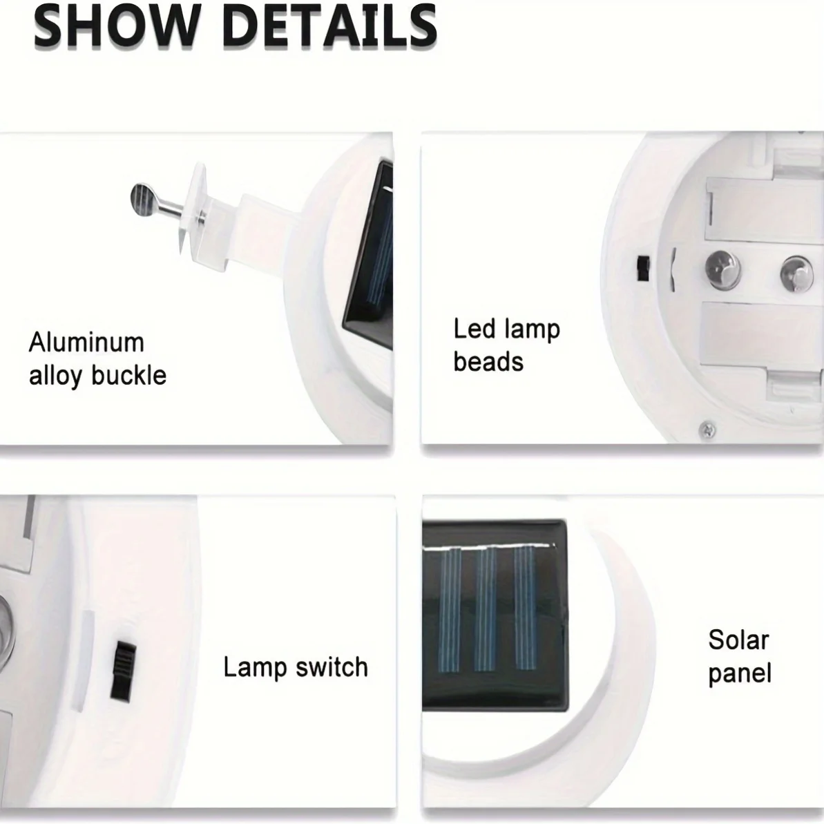 Solar Gutter Lights Outdoor Decorative LED Fence Lights,Lighting Railing,Exterior Wall,Deck,Garden Path,Backyard Sidewalk,Patios
