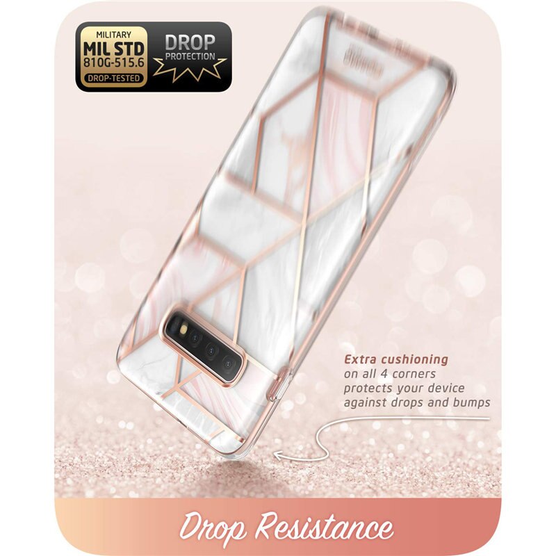 Pour Samsung Galaxy S10 Plus étui 6.4 pouces i-blason Cosmo coque en marbre à paillettes sans protecteur d'écran intégré