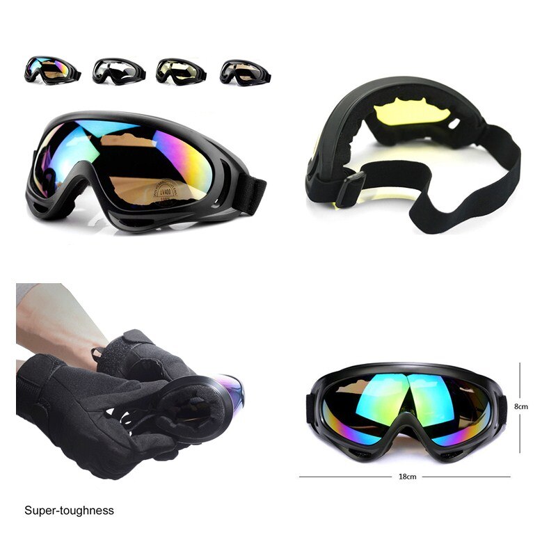 1 stk 5 farver uv -beskyttelse vindtætte beskyttelsesbriller motorcykel cykling snavs cykel atv briller briller