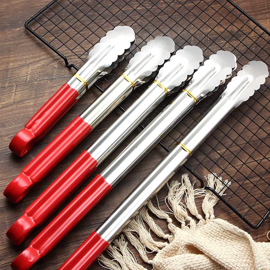 Various sizes Stainless Steel Kitchen Tong Heat Resistant Hollow-Out Barbecue Tongs Food Tong Kitchen Tools BBQ Tool Accessories