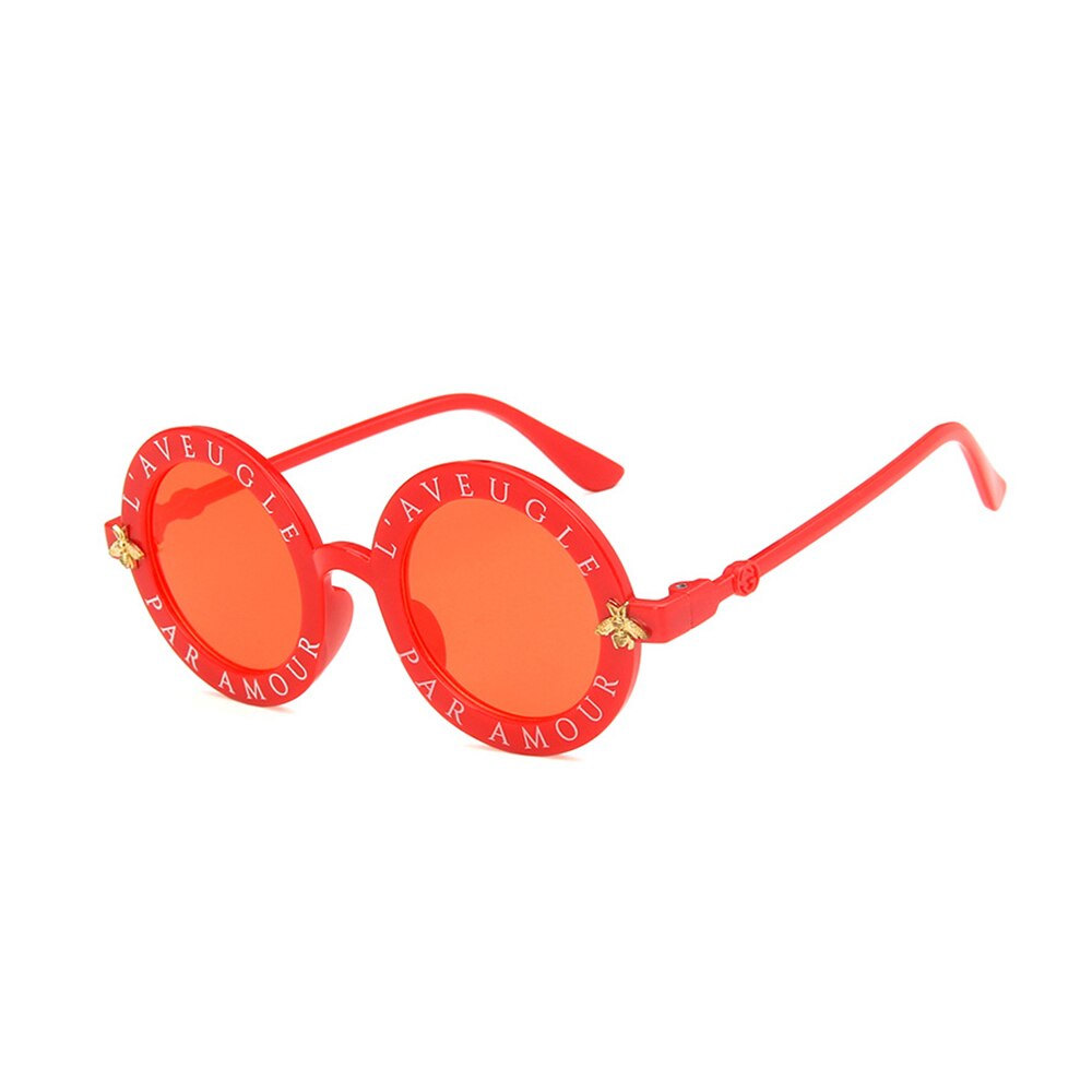 Søde sommer runde ramme små solbriller dreng piger multi farver børns solbriller steampunk bi børn solbriller