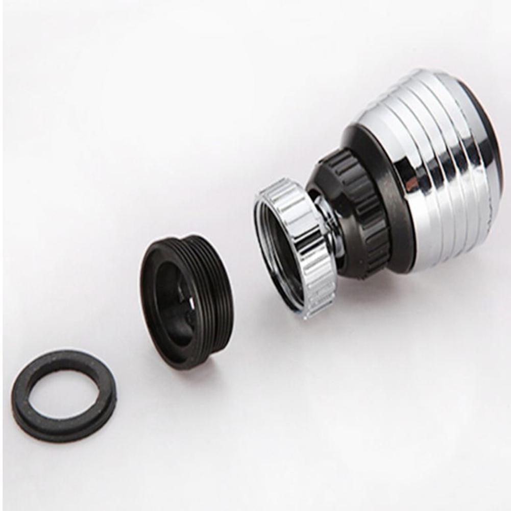 Grifo giratorio de 360 grados, punta de filtro de agua, grifo de burbujeo, economizador antisalpicaduras, grifos de cocina, suministros negro