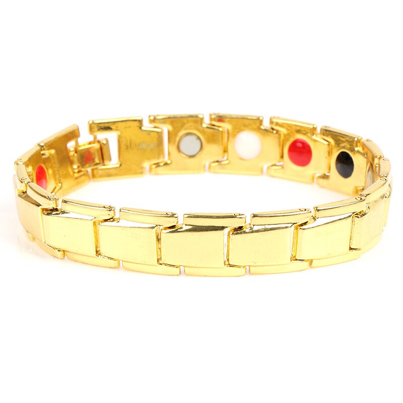 Magnetiskt armband anti-snarkning sjukvård anti snark armbandsur sömn snarkning: Guld-