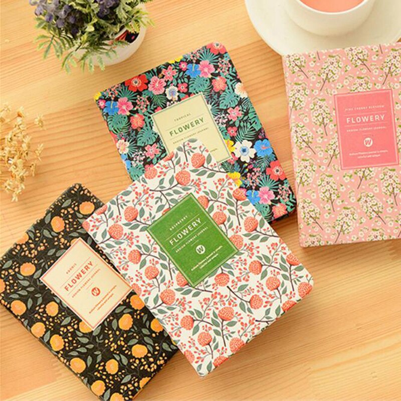 Schedule Weekly Planner Notebook Cute Little floral Flowers Notepad Hand book