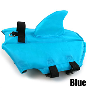 Dog Life Jacket Shark Fin Puppy Life Jacket Adjustable Dog Swimming Safety Jacket with Handle Dog Surfing Vest: XL / Blue