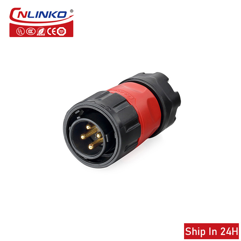 Cnlinko YM20 M20 2 3 4-pins connector draadconnector Waterdichte kunststof elektrische stopcontact Voedingsconnector