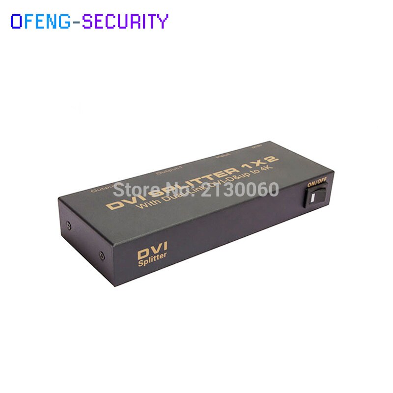 dvi video output DVI SPLITTER 1*2 with Dual link DVI-D 4K 2K 1 input 2 output Video Splitter HD 1920 x 1200
