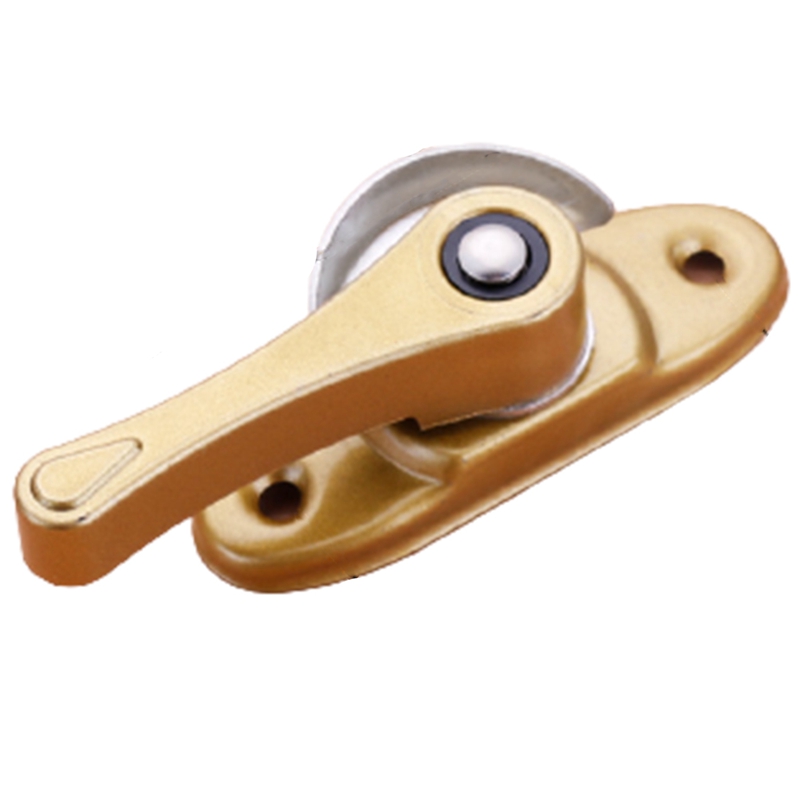 Serrure de sécurité pour porte coulissante et fenêtre, serrure à deux voies de Type croissant: Gold