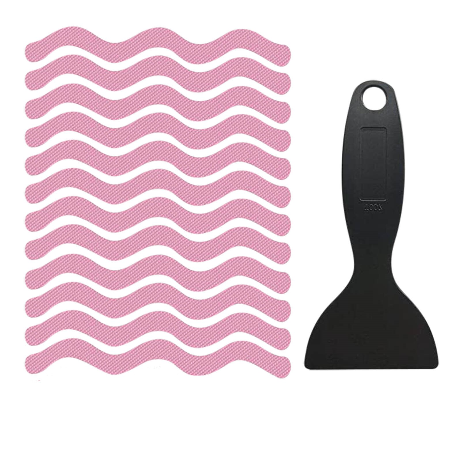 12 pcs banheira adesivos de banho antiderrapante adesivos de banho banheira de segurança chuveiro adesivos adesivos adesivos adesivos de banho de banheiro adesivo tapis de bain alfombra: Pink 12PCS