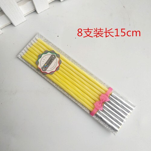 Birthday candles, colorful elongated thread happy birthday cake decoration, smokeless candles, dessert table layout: 5