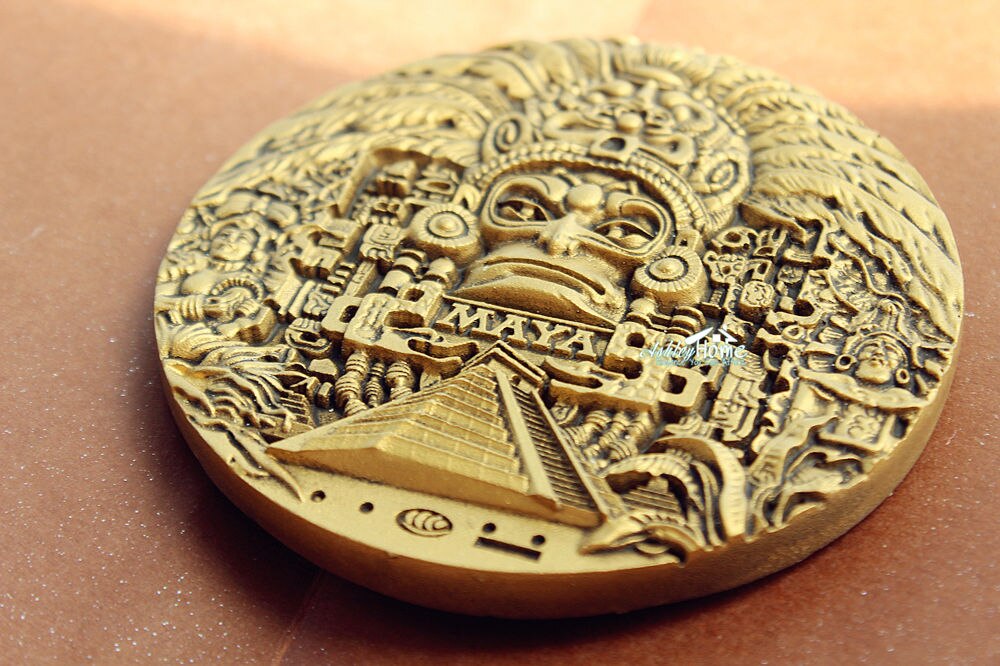 Maya Beschaving, Mexico Toerist Souvenir 3D Hars Koelkastmagneet Ambachtelijke