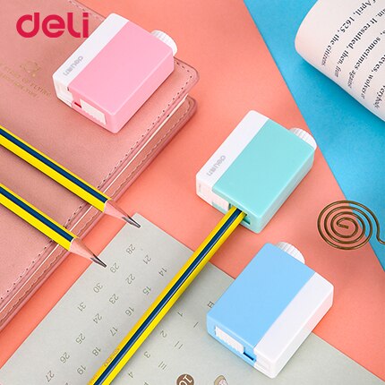 Deli 1pc søte kawaii blyantspisser sminke blyant flerbruks mekanisk blyantspisser til kontorrekvisita: misligholde tittel