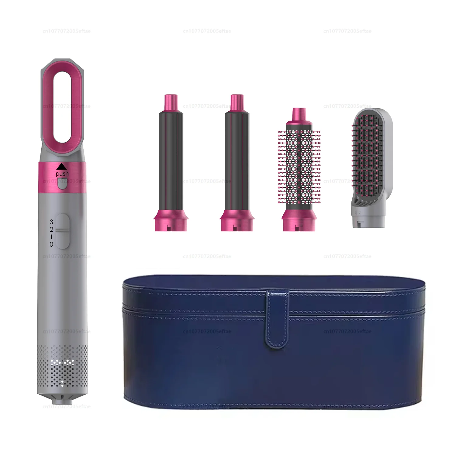 5 in 1 Haartrockner Kamm einstellen Beruf eller Heißluft styler zum Glätten und Volumen von Locken zu Hause: Grün / uns-Stecker
