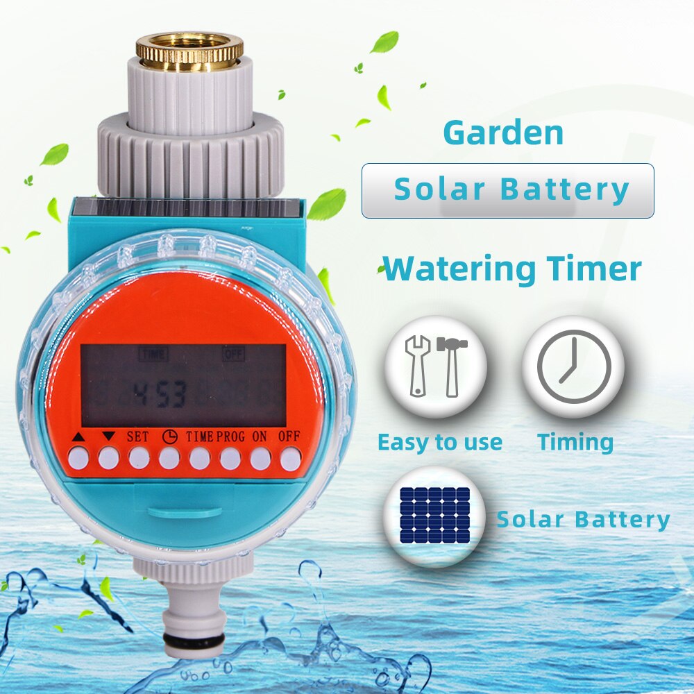 Garden Solar Battery Powered Watering Timer Drip Irrigation Greenhouse Electronic Automatic Irrigator Controller System