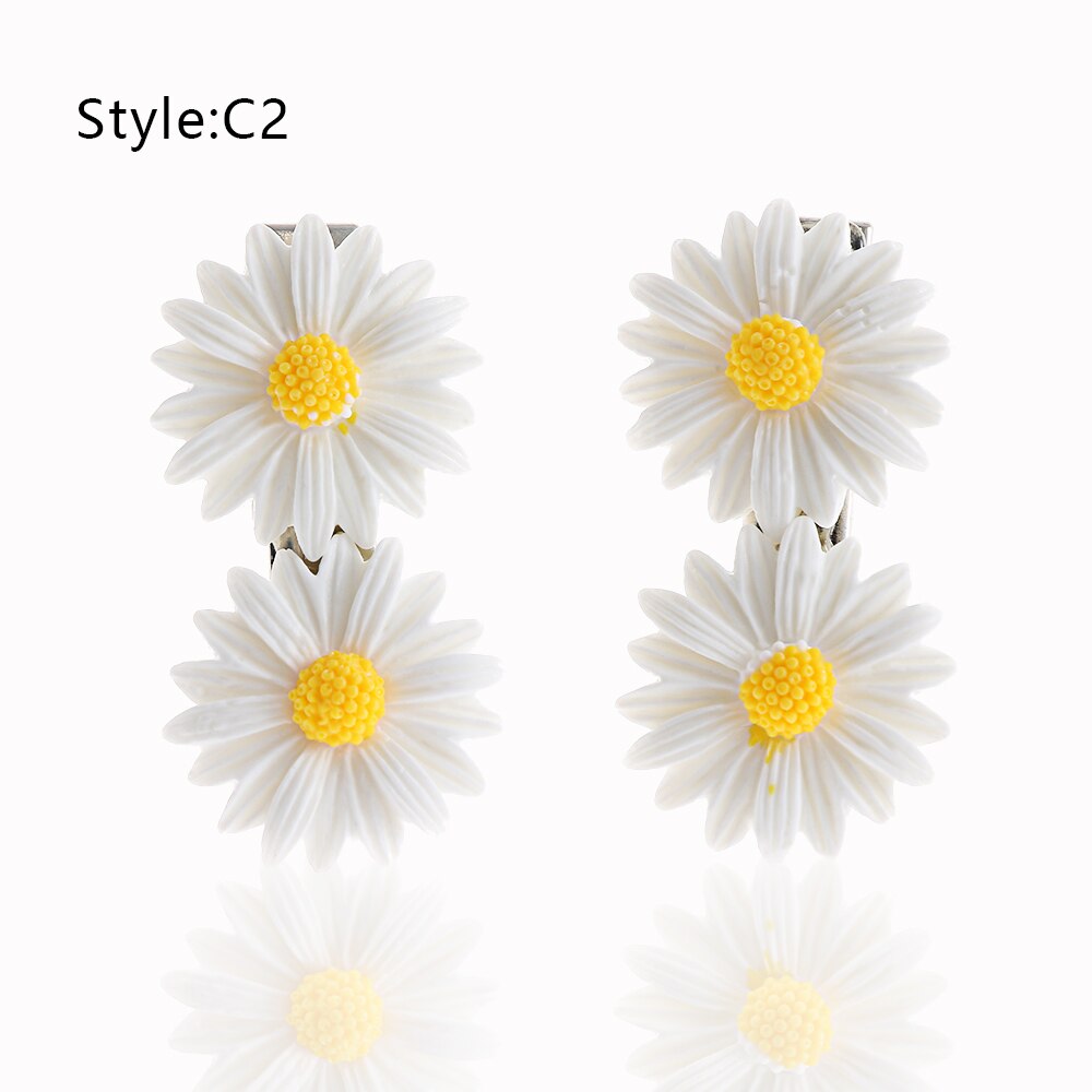 Mini coletero con de margaritas para niña y mujer, accesorio elástico para el cabello, 2 unidades: C2