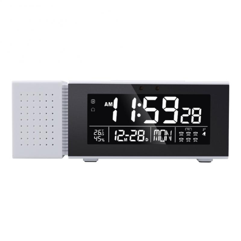 Digital Alarm Clock TS-P30 IR Sensor Movable Night Light With FM Radio Temperature Humidity Display: 02
